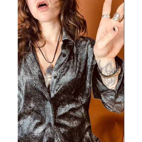 The Smoky Quartz Wire Wrapped Necklace - Silver - Picture 4 of 4